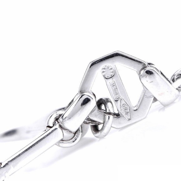 BARAKA Diamond 18K Gold Charm Link Bracelet Size 7 - Picture 6 of 6